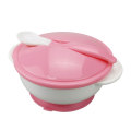 Plastic baby feeding snack bowl suction baby bowl spoon set